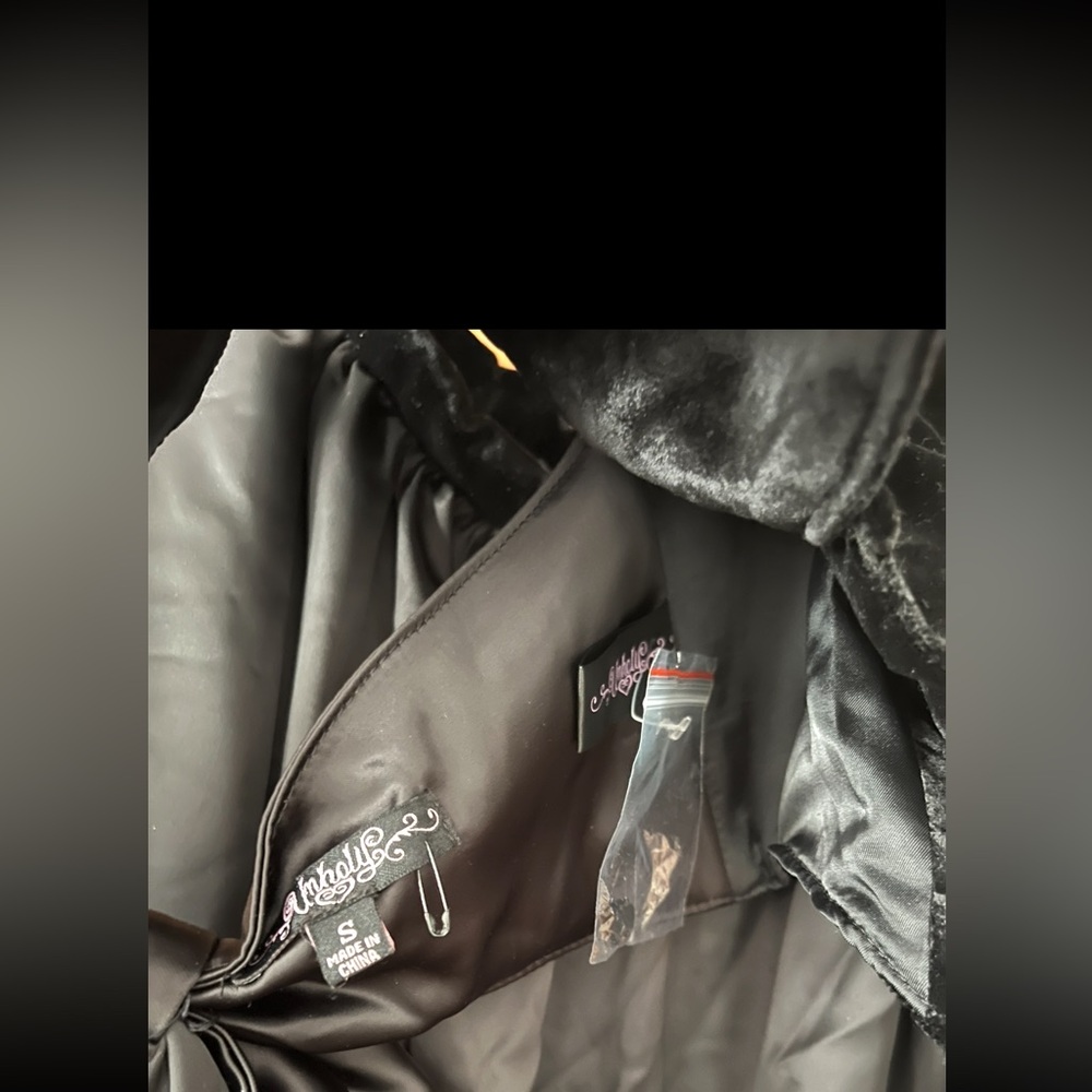 Dolls Kill night coven ball gown Black Maxi 2 piece Dress S - Picture 3 of 8